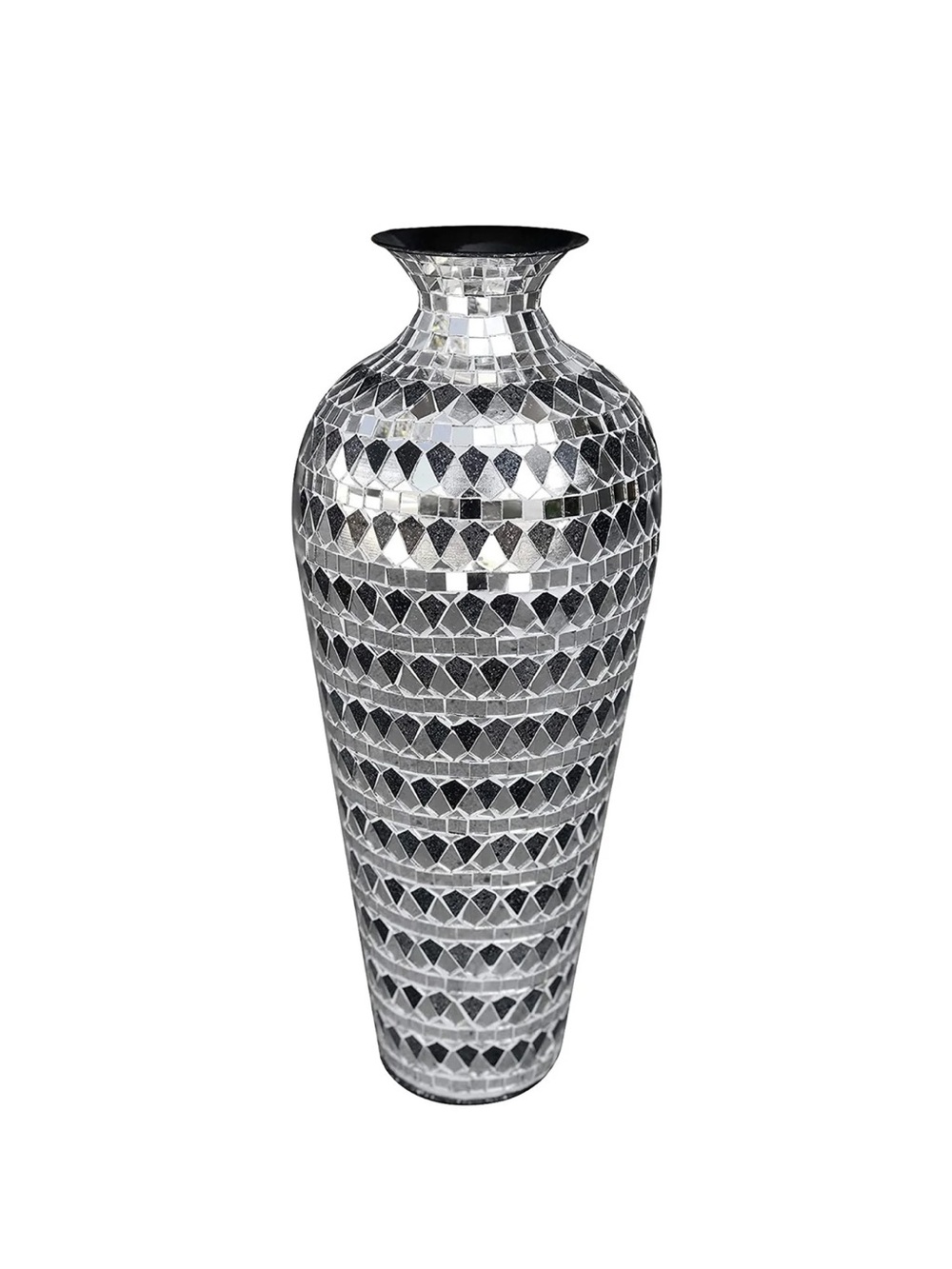 Tall Mosaic Glass Vase